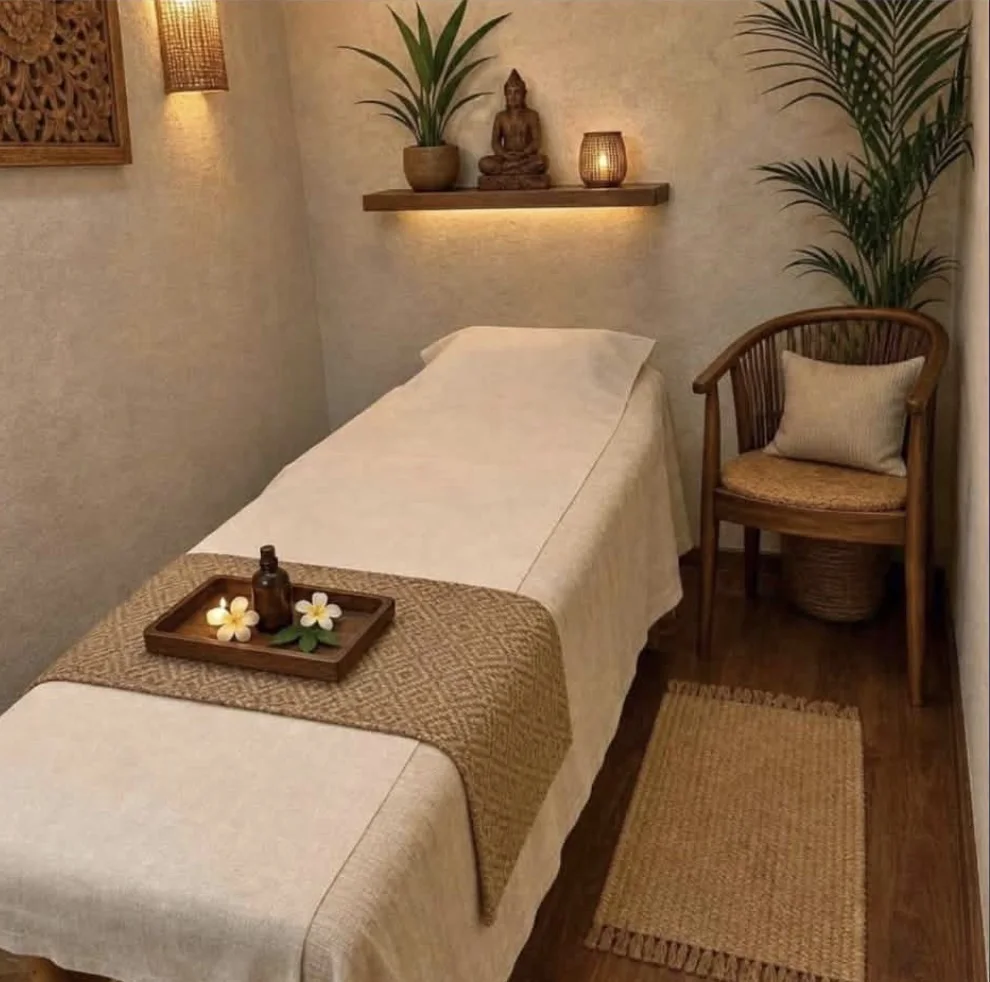 Salle de massage chaleureuse chez Sukjai Thai Massage à Genève Eaux-Vives